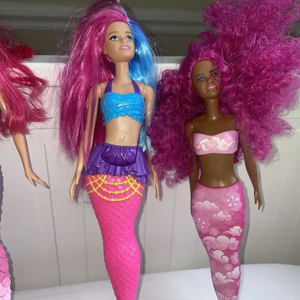 Lot Of 16 Barbie Mermaid Dolls, Dolphin, baby mermaid, boy mermaid, man mermaid